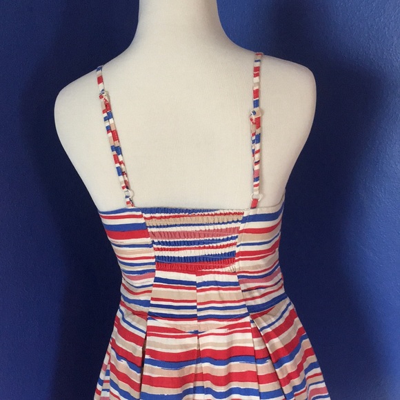 Red white blue striped pinup summer sundress nautical 50s preppy mod rockabilly - Picture 12 of 12